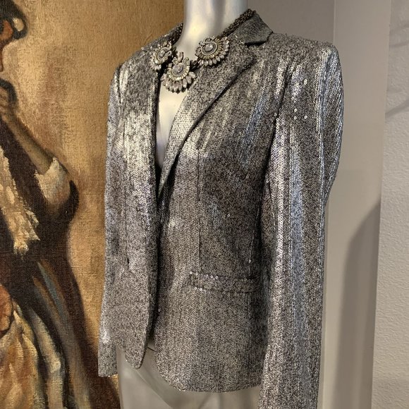 NWOT MICHAEL Michael Kors Sequin Blazer Jacket. 4 - Picture 5 of 6